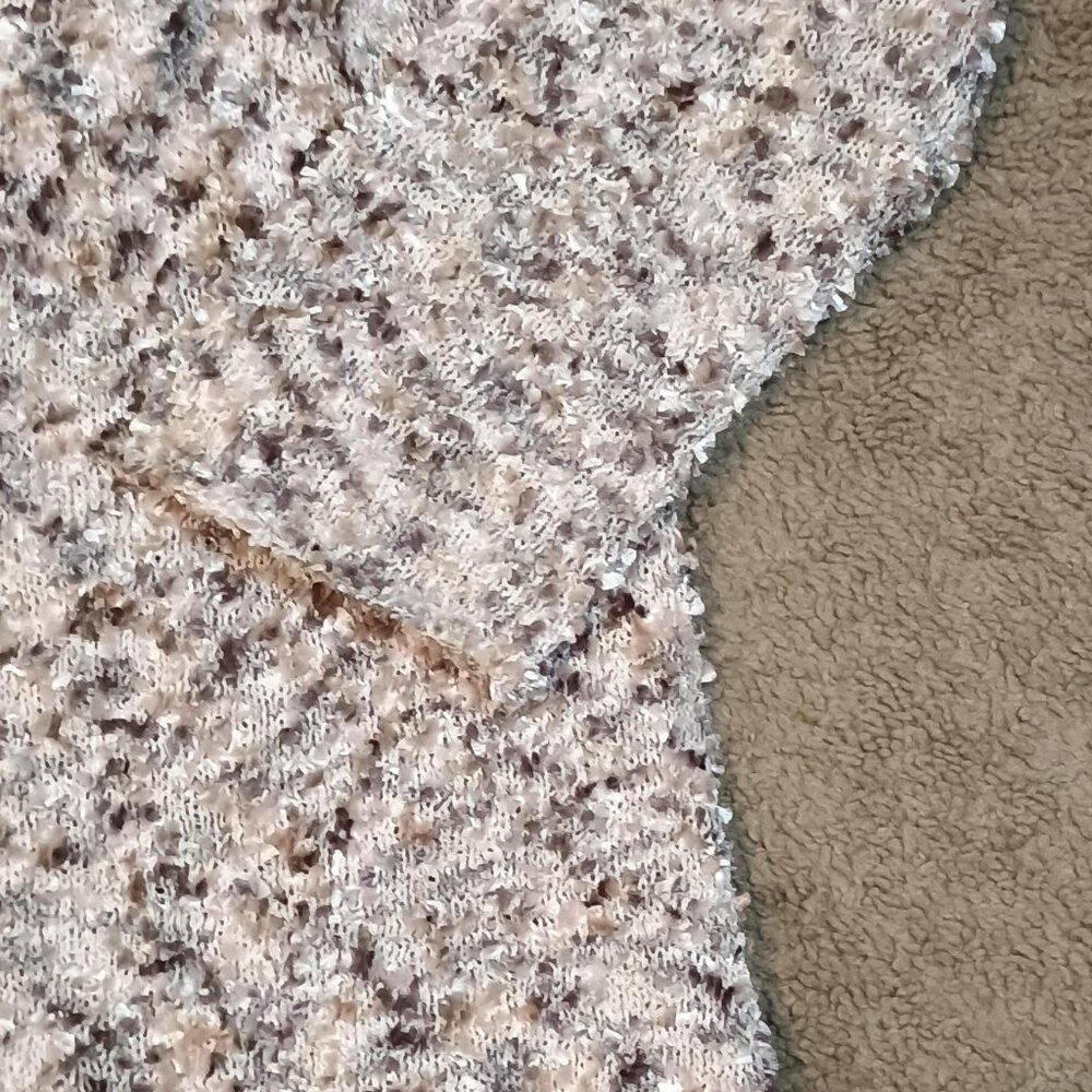 Anne Klein/Duster Cardigan/Women Small White Boucle Popcorn Texture Long Cozy - Picture 7 of 8